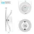 5 in. and 6 in. Recessed LED Downlight, 15W, 1100LM, Baffle-trim, Dimmable, Energy Star & ETL, Easy Retrofit Installation, LED Can Lights Load image into Gallery viewer, 5 in. and 6 in. Recessed LED Downlight, 15W, 1100LM, Baffle-trim, Dimmable, Energy Star & ETL, Easy Retrofit Installation, LED Can Lights