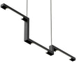 1-Lights, Modern Linear Chandelier Light, 16W, 3000K, 800LM, Suspension Fixture, Matte black Body Finish, Dimmable, 31.5''×1.3''×71'' (Dimension) Load image into Gallery viewer, 1-Lights, Modern Linear Chandelier Light, 16W, 3000K, 800LM, Suspension Fixture, Matte black Body Finish, Dimmable, 31.5''×1.3''×71'' (Dimension)
