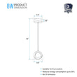 LED Circular Vertical One Ring Pendant Light, 8W, 3000K, 400LM, 120V, Dim: 5.5 x 55 Inch, ETL Listed, Dimmable, Circline Architectural, Hanging Light Fixture Load image into Gallery viewer, LED Circular Vertical One Ring Pendant Light, 8W, 3000K, 400LM, 120V, Dim: 5.5 x 55 Inch, ETL Listed, Dimmable, Circline Architectural, Hanging Light Fixture