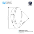 LED Wall Sconce Light For Living Room Lighting, 10W 3000K (Warm White) 483LM 120V Dimmable, Round Load image into Gallery viewer, LED Wall Sconce Light For Living Room Lighting, 10W 3000K (Warm White) 483LM 120V Dimmable, Round