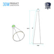 30W Round LED Pendant Light, Brushed Nickel Finish, Dimmable, 3000K (Warm White), 2900 Lumens, ETL Listed Load image into Gallery viewer, 30W Round LED Pendant Light, Brushed Nickel Finish, Dimmable, 3000K (Warm White), 2900 Lumens, ETL Listed