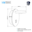 LED Wall Sconce Light, 14W, 3000K (Warm white), 558LM, Industrial Design, Dimmable, Diameter 6.2 inch Load image into Gallery viewer, LED Wall Sconce Light, 14W, 3000K (Warm white), 558LM, Industrial Design, Dimmable, Diameter 6.2 inch
