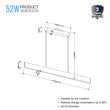 Linear LED Pendant Mount Lighting Fixture in Brushed brown Body Finish, 52W, 3000K, 2600LM, Dimmable Load image into Gallery viewer, Linear LED Pendant Mount Lighting Fixture in Brushed brown Body Finish, 52W, 3000K, 2600LM, Dimmable