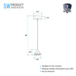 Cone Pendant Lighting, 5W, 3000K (Warm White), Dimmable, Hanging Lights, Load image into Gallery viewer, Cone Pendant Lighting, 5W, 3000K (Warm White), Dimmable, Hanging Lights,