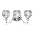 Clear Glass Bathroom Light Fixtures, Wall Mount, 2-Head/3-Head, E26 Base Brushed Nickel Finish, Vanity Lighting Load image into Gallery viewer, Clear Glass Bathroom Light Fixtures, Wall Mount, 2-Head/3-Head, E26 Base Brushed Nickel Finish, Vanity Lighting