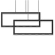 2-Rectangle Lights, 38W, 3000K, 1900LM, LED Kitchen Island Light Pendant For Dining Living Room, Dimmable, Matte black Body Finish Load image into Gallery viewer, 2-Rectangle Lights, 38W, 3000K, 1900LM, LED Kitchen Island Light Pendant For Dining Living Room, Dimmable, Matte black Body Finish