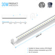 4ft LED Shop Light Fixture, 30W V Shape 6500K 3900LM Clear Cover, AC100-277V, ETL Listed, Plug and Play, Damp Location, High Output T8 Integrated LED Tube, Linkable LED Shop Lights for Garage, Workshop, Basement Load image into Gallery viewer, 4ft LED Shop Light Fixture, 30W V Shape 6500K 3900LM Clear Cover, AC100-277V, ETL Listed, Plug and Play, Damp Location, High Output T8 Integrated LED Tube, Linkable LED Shop Lights for Garage, Workshop, Basement