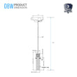 8W Dimmable LED Pendant Ceiling Light, 3000K (Warm White), Seedy Glass Shade, Dimmable, 400 Lumens, ETL Listed Load image into Gallery viewer, 8W Dimmable LED Pendant Ceiling Light, 3000K (Warm White), Seedy Glass Shade, Dimmable, 400 Lumens, ETL Listed