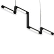 1-Light, LED Linear Chandelier Light Fixture In Matte black Body Finish, 23W, 3000K, 1150LM Dimmable, 39.4''×1.3''×71'' (Dimension) Load image into Gallery viewer, 1-Light, LED Linear Chandelier Light Fixture In Matte black Body Finish, 23W, 3000K, 1150LM Dimmable, 39.4''×1.3''×71'' (Dimension)