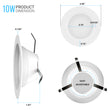 4 Inch LED Recessed Lighting, 10W, Dimmable, ETL Listed, Baffle Trim, Recessed Downlights For Closets, Kitchens, Hallways, Basement Load image into Gallery viewer, 4 Inch LED Recessed Lighting, 10W, Dimmable, ETL Listed, Baffle Trim, Recessed Downlights For Closets, Kitchens, Hallways, Basement