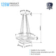 Double Square Chandeliers Light, 128W, 3000K (Warm White), 2461 Lumens, Dimmable Wooden + Matte Black Finish Chandelier Load image into Gallery viewer, Double Square Chandeliers Light, 128W, 3000K (Warm White), 2461 Lumens, Dimmable Wooden + Matte Black Finish Chandelier