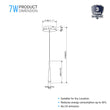 Living Room Pendant For Low Ceiling, 7W, 3000K (Warm White), 348LM, Dimmable, Pendant Mounting Load image into Gallery viewer, Living Room Pendant For Low Ceiling, 7W, 3000K (Warm White), 348LM, Dimmable, Pendant Mounting