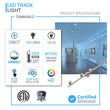 LED Track Lighting, Brushed Nickel Finish, Dimmable, 3000K, Flush Mount Spotlight Ceiling, Directional Ceiling Light for Dining Room, Bedroom, Office Load image into Gallery viewer, LED Track Lighting, Brushed Nickel Finish, Dimmable, 3000K, Flush Mount Spotlight Ceiling, Directional Ceiling Light for Dining Room, Bedroom, Office