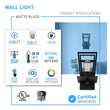 Wall Sconce Fixture, UL Listed for Damp Location, E26 Socket Wall Lamp, Matte Black Finish, Hallway Light Fixtures Load image into Gallery viewer, Wall Sconce Fixture, UL Listed for Damp Location, E26 Socket Wall Lamp, Matte Black Finish, Hallway Light Fixtures