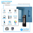 Bubble Glass LED Indoor Outdoor Wall Sconce Light, 12W, Dimmable, 4000K, 600lm, ETL Listed(Wet Location), For Front Door, Doorway, Foyer, Corridor, Balcony, Patio and Porch Load image into Gallery viewer, Bubble Glass LED Indoor Outdoor Wall Sconce Light, 12W, Dimmable, 4000K, 600lm, ETL Listed(Wet Location), For Front Door, Doorway, Foyer, Corridor, Balcony, Patio and Porch