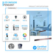 Linear LED Pendant Mount Lighting Fixture in Brushed brown Body Finish, 52W, 3000K, 2600LM, Dimmable Load image into Gallery viewer, Linear LED Pendant Mount Lighting Fixture in Brushed brown Body Finish, 52W, 3000K, 2600LM, Dimmable