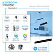Integrated LED Linear Chandelier Light Fixture In Matte Black Body Finish, 9W, 3000K(warm white), 450LM, Dimmable Load image into Gallery viewer, Integrated LED Linear Chandelier Light Fixture In Matte Black Body Finish, 9W, 3000K(warm white), 450LM, Dimmable