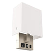 Modern Decorative Wall Sconce Light with 1 USB, 1 Rocker Switch, 1 Power Outlet, Satin Nickel Finish Load image into Gallery viewer, Modern Decorative Wall Sconce Light with 1 USB, 1 Rocker Switch, 1 Power Outlet, Satin Nickel Finish