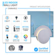 LED Wall Sconce Light For Living Room Lighting, 10W 3000K (Warm White) 483LM 120V Dimmable, Round Load image into Gallery viewer, LED Wall Sconce Light For Living Room Lighting, 10W 3000K (Warm White) 483LM 120V Dimmable, Round