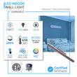 LED Wall Sconce with Brushed brown Body Finish, 26W, 3000K, 1300LM, Dimmable, Aluminum Body Material Load image into Gallery viewer, LED Wall Sconce with Brushed brown Body Finish, 26W, 3000K, 1300LM, Dimmable, Aluminum Body Material