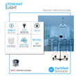 Flared Shape Chandelier Lighting Fixture with Clear Glass Shades, E26 Base, UL Listed for Damp Location, 3 Years Warranty Load image into Gallery viewer, Flared Shape Chandelier Lighting Fixture with Clear Glass Shades, E26 Base, UL Listed for Damp Location, 3 Years Warranty