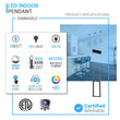 Dimmable LED Rectangle Pendant Chandelier Ceiling Light Fixture, 18W, 3000K, 900LM, For Living Room Dining Room Office Room Load image into Gallery viewer, Dimmable LED Rectangle Pendant Chandelier Ceiling Light Fixture, 18W, 3000K, 900LM, For Living Room Dining Room Office Room