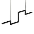 1-Light, LED Linear Chandelier Light Fixture In Matte black Body Finish, 23W, 3000K, 1150LM Dimmable, 39.4''×1.3''×71'' (Dimension) Load image into Gallery viewer, 1-Light, LED Linear Chandelier Light Fixture In Matte black Body Finish, 23W, 3000K, 1150LM Dimmable, 39.4''×1.3''×71'' (Dimension)