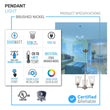 Flared Shape Chandelier Lighting Fixture with Clear Glass Shades, E26 Base, UL Listed for Damp Location, 3 Years Warranty Load image into Gallery viewer, Flared Shape Chandelier Lighting Fixture with Clear Glass Shades, E26 Base, UL Listed for Damp Location, 3 Years Warranty