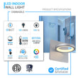 1-Ring Light, LED Wall Sconce Lighting Fixture, 8W, 3000K Warm White, 290LM, 120V Dimmable, For Bedroom Living Room Hallway Hotels Load image into Gallery viewer, 1-Ring Light, LED Wall Sconce Lighting Fixture, 8W, 3000K Warm White, 290LM, 120V Dimmable, For Bedroom Living Room Hallway Hotels
