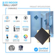 Modern Square LED Wall Sconce, 9W, 3000K, 338LM, CRI: 80+, Dimmable, Dimension: 6.7 x 2.1 x 6.7 Inch Load image into Gallery viewer, Modern Square LED Wall Sconce, 9W, 3000K, 338LM, CRI: 80+, Dimmable, Dimension: 6.7 x 2.1 x 6.7 Inch