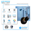 LED Wall Sconce Light, 7W, 3000K (Warm White), Dimmable, Modern Indoor Wall Mount Sconces Load image into Gallery viewer, LED Wall Sconce Light, 7W, 3000K (Warm White), Dimmable, Modern Indoor Wall Mount Sconces