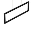 Rectangular Chandelier LED For Office Kitchen Dining Room, 33W, 3000K, 1650LM, LED Pendant Lighting with Matte Black Body Finish, Dimmable, 1-Light Load image into Gallery viewer, Rectangular Chandelier LED For Office Kitchen Dining Room, 33W, 3000K, 1650LM, LED Pendant Lighting with Matte Black Body Finish, Dimmable, 1-Light
