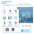 30W Round LED Pendant Light, Brushed Nickel Finish, Dimmable, 3000K (Warm White), 2900 Lumens, ETL Listed Load image into Gallery viewer, 30W Round LED Pendant Light, Brushed Nickel Finish, Dimmable, 3000K (Warm White), 2900 Lumens, ETL Listed
