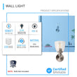 Bell Shape Wall Sconce Lighting Fixture, Brushed Nickel Finish, E26 Base, UL Listed for Dry Location, 3 Years Warranty Load image into Gallery viewer, Bell Shape Wall Sconce Lighting Fixture, Brushed Nickel Finish, E26 Base, UL Listed for Dry Location, 3 Years Warranty