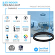 Ring Flush Mount LED Lighting Fixture, 16W/24W, 3000K, 800LM/1200LM, Close to Ceiling lights, Dimmable Load image into Gallery viewer, Ring Flush Mount LED Lighting Fixture, 16W/24W, 3000K, 800LM/1200LM, Close to Ceiling lights, Dimmable