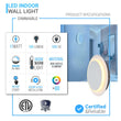 Unique Circular LED Wall Sconce, 11W, 3000K, Diameter 9.9 inch, Modern Round Lamp Load image into Gallery viewer, Unique Circular LED Wall Sconce, 11W, 3000K, Diameter 9.9 inch, Modern Round Lamp