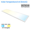 1-ft x 4-ft LED Panel Light 20/30/40 Watt Adjustable, 4000K/5000K/6500K CCT Changeable, Dip Switch, 0-10V Dim, 120-277V, ETL, DLC 5.1, Recessed Back-lit Fixture Load image into Gallery viewer, 1-ft x 4-ft LED Panel Light 20/30/40 Watt Adjustable, 4000K/5000K/6500K CCT Changeable, Dip Switch, 0-10V Dim, 120-277V, ETL, DLC 5.1, Recessed Back-lit Fixture