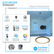 1-Ring LED Pendant Light, 35W, 3000K-6500K, 966LM, Dimmable, Matte Black Body Finish, Diameter 23.6''×71'' Load image into Gallery viewer, 1-Ring LED Pendant Light, 35W, 3000K-6500K, 966LM, Dimmable, Matte Black Body Finish, Diameter 23.6''×71''