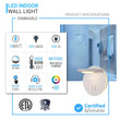 LED Wall Sconce Light, 14W, 3000K (Warm white), 558LM, Industrial Design, Dimmable, Diameter 6.2 inch Load image into Gallery viewer, LED Wall Sconce Light, 14W, 3000K (Warm white), 558LM, Industrial Design, Dimmable, Diameter 6.2 inch