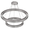 Modern - Double Ring Chandelier With Unique Shade, 115W, 3000K, 5750LM, Dimmable, Pendant Mounting, Aluminum Body Finish Load image into Gallery viewer, Modern - Double Ring Chandelier With Unique Shade, 115W, 3000K, 5750LM, Dimmable, Pendant Mounting, Aluminum Body Finish