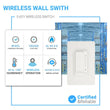 Wireless dimmer Manually Turn on/off and Dim Command Load image into Gallery viewer, Wireless dimmer Manually Turn on/off and Dim Command