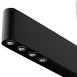 Integrated LED Linear Chandelier Light Fixture In Matte Black Body Finish, 9W, 3000K(warm white), 450LM, Dimmable Load image into Gallery viewer, Integrated LED Linear Chandelier Light Fixture In Matte Black Body Finish, 9W, 3000K(warm white), 450LM, Dimmable