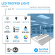 2x2 LED Troffer Light Fixtures, 30W - 5000K, Commercial Grade Recessed Troffer - Dimmable 2-Pack Load image into Gallery viewer, 2x2 LED Troffer Light Fixtures, 30W - 5000K, Commercial Grade Recessed Troffer - Dimmable 2-Pack