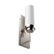 1-Light, LED Wall Sconce Light, Brushed Nickel with Opal Glass Shade, Decorative Wall Lamp, Hallway Light Fixtures, Dim: W4.6"xH15"xE3.5" Load image into Gallery viewer, 1-Light, LED Wall Sconce Light, Brushed Nickel with Opal Glass Shade, Decorative Wall Lamp, Hallway Light Fixtures, Dim: W4.6"xH15"xE3.5"