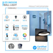 1-Ring Light, LED Wall Sconce Lighting Fixture, 8W, 3000K Warm White, 290LM, 120V Dimmable, For Bedroom Living Room Hallway Hotels Load image into Gallery viewer, 1-Ring Light, LED Wall Sconce Lighting Fixture, 8W, 3000K Warm White, 290LM, 120V Dimmable, For Bedroom Living Room Hallway Hotels
