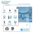 LED Circular Vertical One Ring Pendant Light, 8W, 3000K, 400LM, 120V, Dim: 5.5 x 55 Inch, ETL Listed, Dimmable, Circline Architectural, Hanging Light Fixture Load image into Gallery viewer, LED Circular Vertical One Ring Pendant Light, 8W, 3000K, 400LM, 120V, Dim: 5.5 x 55 Inch, ETL Listed, Dimmable, Circline Architectural, Hanging Light Fixture