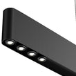 Integrated LED Linear Chandelier Light Fixture In Matte Black Body Finish, 9W, 3000K(warm white), 450LM, Dimmable Load image into Gallery viewer, Integrated LED Linear Chandelier Light Fixture In Matte Black Body Finish, 9W, 3000K(warm white), 450LM, Dimmable