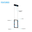 Dimmable LED Rectangle Pendant Chandelier Ceiling Light Fixture, 18W, 3000K, 900LM, For Living Room Dining Room Office Room Load image into Gallery viewer, Dimmable LED Rectangle Pendant Chandelier Ceiling Light Fixture, 18W, 3000K, 900LM, For Living Room Dining Room Office Room