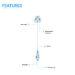 1-Light, Modern LED Three Dimensional Triangle Geometric Chandeliers, 6W, 3000K, 462LM, Dimmable Load image into Gallery viewer, 1-Light, Modern LED Three Dimensional Triangle Geometric Chandeliers, 6W, 3000K, 462LM, Dimmable