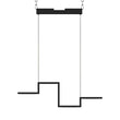 1-Light, LED Linear Chandelier Light Fixture In Matte black Body Finish, 23W, 3000K, 1150LM Dimmable, 39.4''×1.3''×71'' (Dimension) Load image into Gallery viewer, 1-Light, LED Linear Chandelier Light Fixture In Matte black Body Finish, 23W, 3000K, 1150LM Dimmable, 39.4''×1.3''×71'' (Dimension)